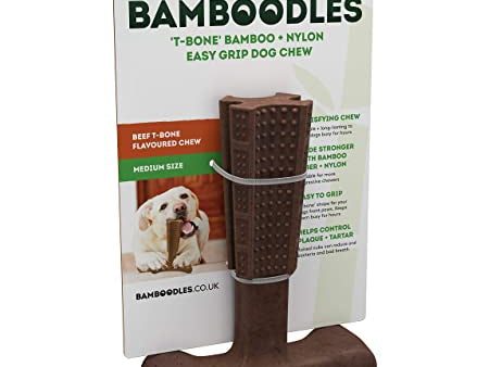 Bamboodles - T Bone Bamboo & Nylon Chew Toy - Beef Hot on Sale