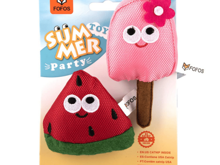 FOFOS Cat Toy - Organic Catnip Scratch Toy Watermelon with Popsicle Hot on Sale