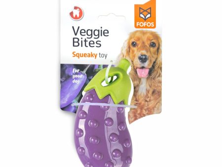 Fofos Vegi-Bites Eggplant Squeaky Chew Dog Toy Sale