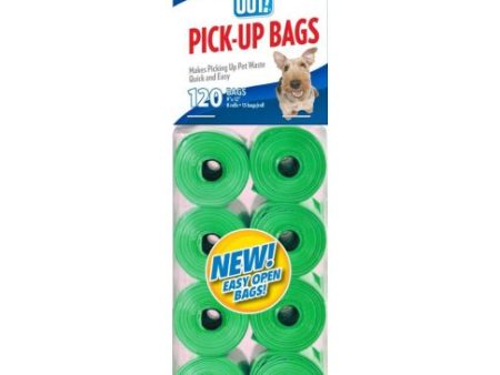 Out Pet Care Green Colored Waste Pick-Up Bags - 120 Bags Hot on Sale