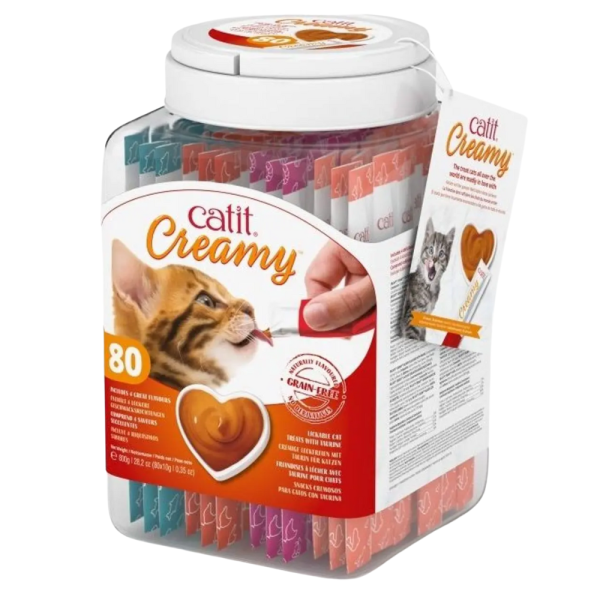 Catit Creamy Lickable Cat Treat - Gift Jar Online Hot Sale