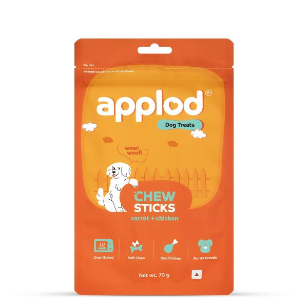 Applod Soft Carrot & Chicken Chew Sticks - 70 gm on Sale