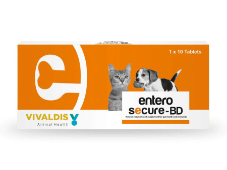 Vivaldis Supplement for Cats & Dogs - Entero Secure - Natural Digestive Probiotic Supplement (10 Tabs) For Sale