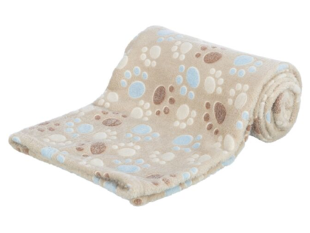 NEW - Laslo Fleece Blanket Beige For Sale