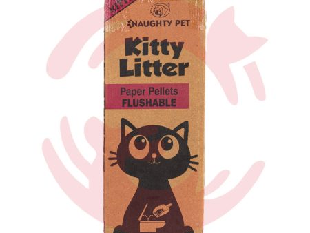 Naughty Pet Recycled Paper Pellets Disposable Kitty Litter (5L) for Kittens For Discount