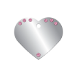 Personalised Petsy Pet Tag - Large Heart Chrome with Pink Crystals Discount