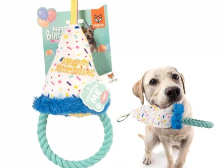 Fofos Birthday Hat Dog Toy Online Hot Sale