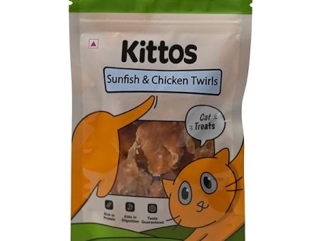 Kittos Cat Treat - Sunfish And Chicken Twirls (35g) - Pack of 2 For Sale