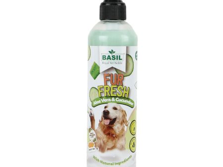 Basil Fur Fresh Deep Cleansing Vegan Shampoo For Dogs - Aloe Vera And Cucumber (300ml) For Sale