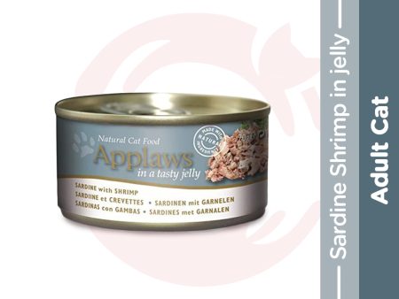 Applaws Wet Cat Food - Sardine Shrimp in Jelly (70g x 12 Cans) Online now