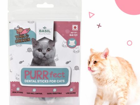 Basil Cat Treats - PURRfect Dental Stick - Tuna and Chicken (44g) Online