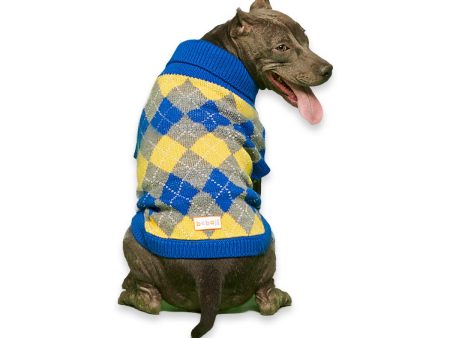 beboji Argyle Blue Sweater for Dogs Sale