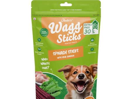 Chesters Wagg Sticks Spinach Sticks Dog Treat - 70 gm For Sale