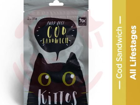 Kittos Cat Treat - Cod Sandwich (35g) - Pack of 2 Online Sale