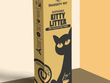 Naughty Pet Recycled Paper Pellets Disposable Kitty Litter (5L) on Sale