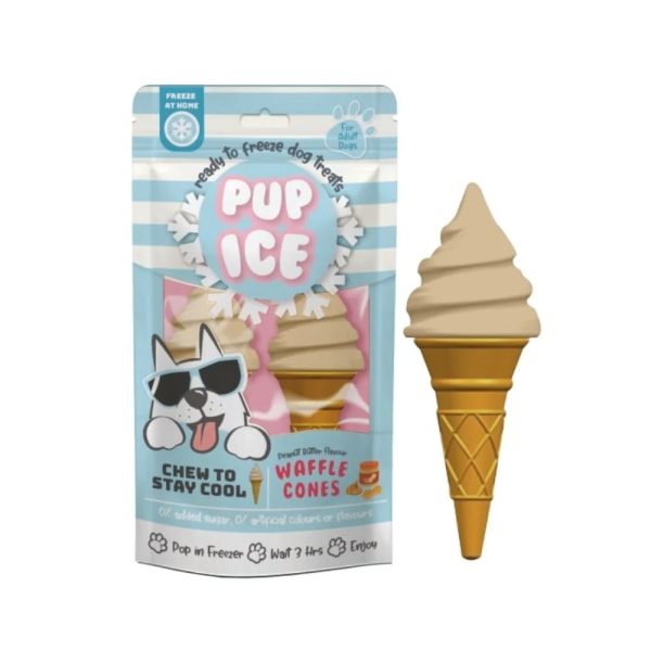 Imaginelles Pup Ice Waffle Cones Vanilla & Peanut Butter, 2 Pieces - 110g For Discount