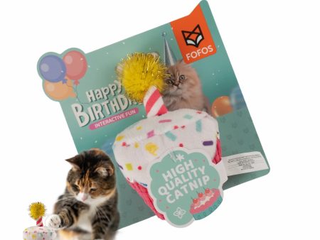 Fofos Birthday Cake Cat Toy Interactive Cat Toy Supply