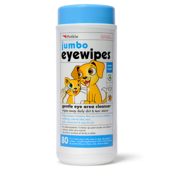 Petkin Jumbo Eyewipes 80 Wipes on Sale