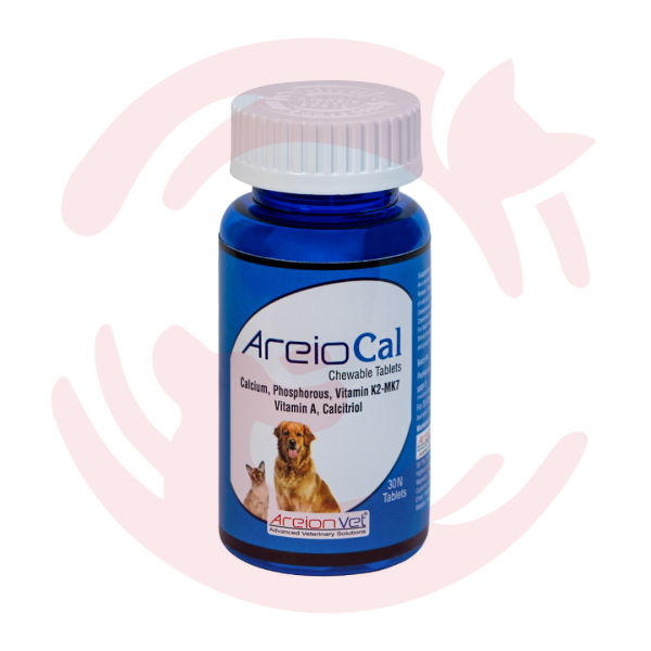 Areion Vet Supplements for Cats & Dogs - AreioCal (30 Chewable Tabs) on Sale