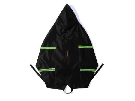 PetWale Raincoats with Reflective Strips for Dogs - Black For Cheap