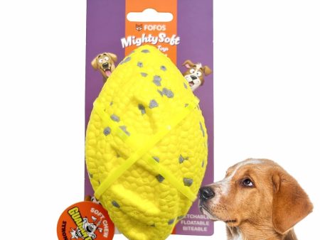 Fofos Rugby Ball Fetch Dog Toy Yellow Hot on Sale