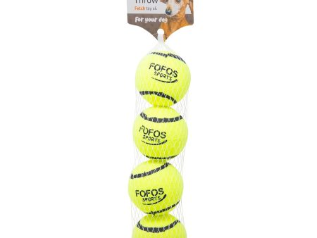 Fofos Sports Fetch Ball 4Pk Dog Toy Discount