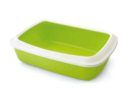 Savic Iriz Cat Litter Tray with Rim - Lemon Green (Small) Sale