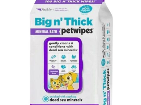 Petkin Big n  Thick Petwipes - Mineral Bath (100 Wipes) For Cheap