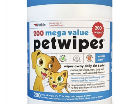 Petkin Mega Value Petwipes 200 Wipes Online