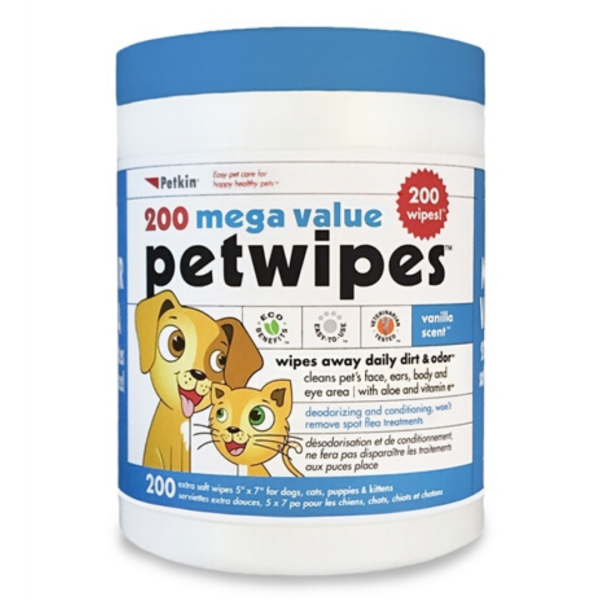 Petkin Mega Value Petwipes 200 Wipes Online