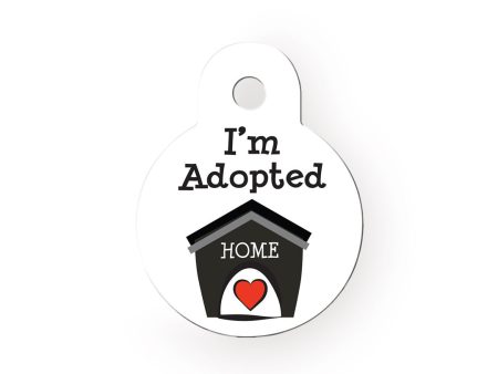 Personalised Petsy Pet Tag - Small Circle - I m Adopted For Cheap