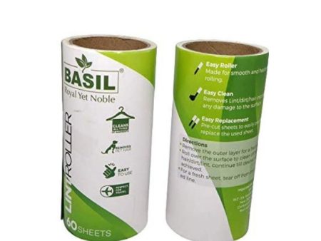 Basil Lint-Free Roller Refills - Pack of 2 (2 x 60 sheets) on Sale