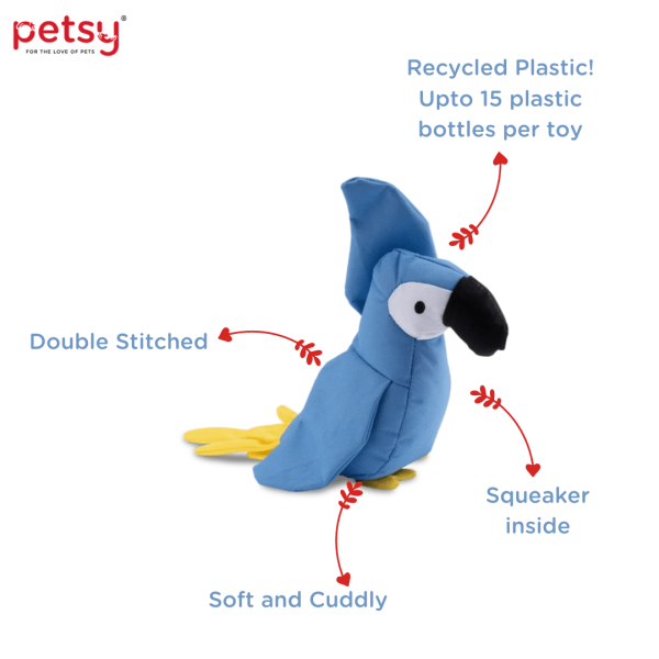 Becopets Dog Toys - Recycled Plastic Toys - Lucy The Parrot Sale