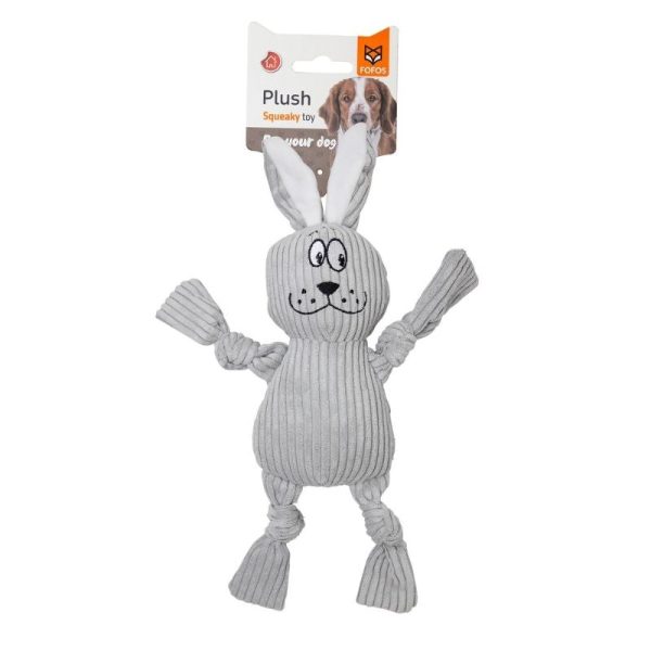 FOFOS Dog Toys - Fluffy Rabbit Gray For Sale