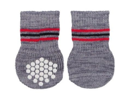 Trixie Non-Slip Socks for Dogs - Grey (Set of 2) For Cheap