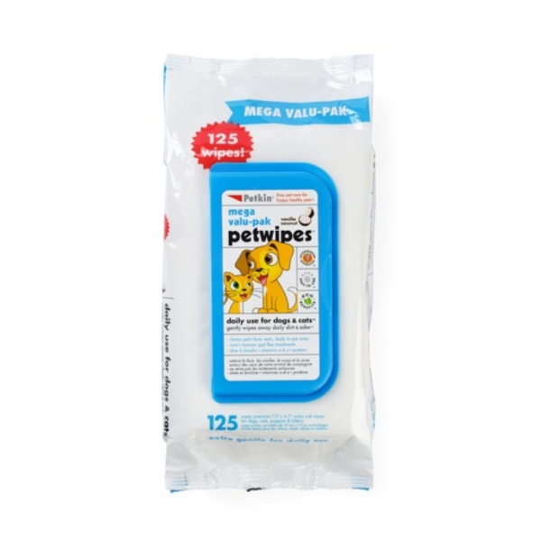 Petkin Mega Value Petwipes 125 Wipes Hot on Sale