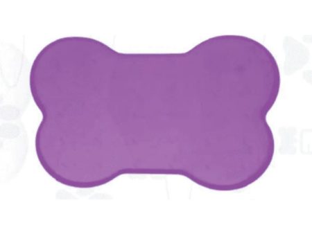 Basil Food Bowl Mat Silicon - Bone Shaped (Assorted Colors) For Sale