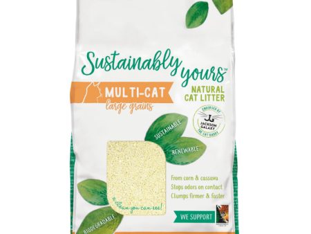 Sustainably Yours - Multi Cat Large Grains - Natural Cat Litter Discount