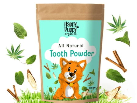 Happy Puppy Organics - All Natural Tooth Powder for dogs with Hemp (60g) Online