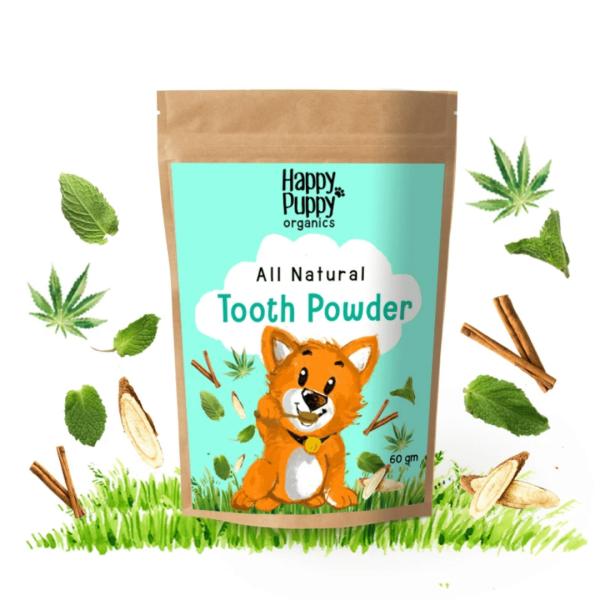 Happy Puppy Organics - All Natural Tooth Powder for dogs with Hemp (60g) Online