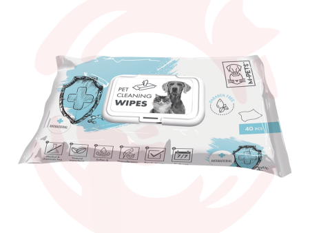 M-Pets Pet Cleaning Wipes - Anti-Bacterial (40 Pcs) Online Hot Sale