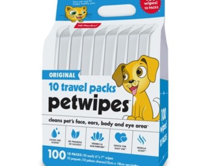 Petkin Travel Pack Pet Wipes - Original (100 pcs) Online