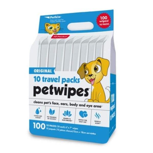 Petkin Travel Pack Pet Wipes - Original (100 pcs) Online