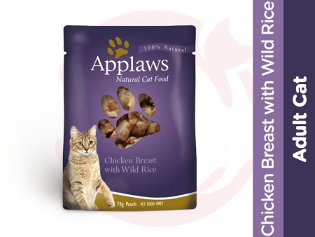 Applaws Adult Wet Cat Food - Chicken Breast & Wild Rice in Broth (70g x 12 Pouches) Online now