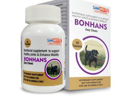 Savavet Supplement for Dogs - Bonhans Easy Chews for Joint Care & Mobility (30 Tabs) Online