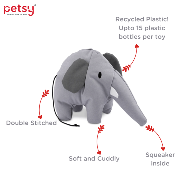 Becopets Dog Toys - Recycled Plastic Toys - Estella The Elephant Supply