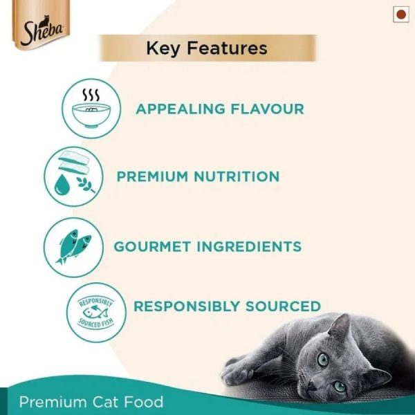 Sheba Wet Cat Food - Fish with Dry Bonito Flake (35g x 12 Pouches) on Sale