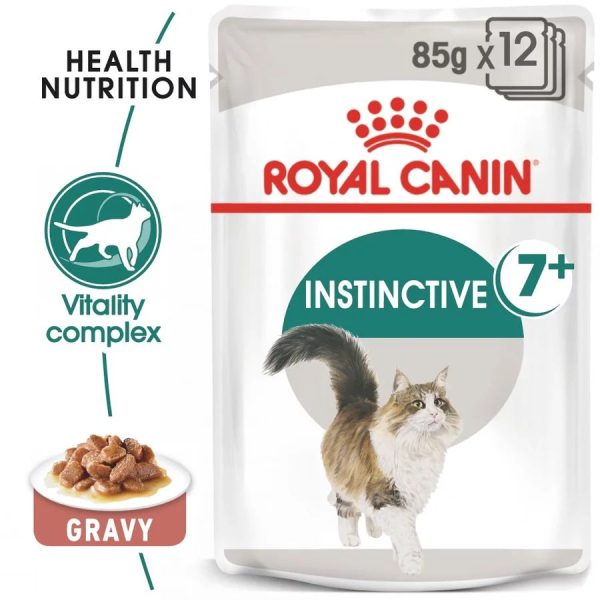 Royal Canin Instinctive Adult Ageing 7+ Gravy Wet Cat Food (85g x 12 Gravy Pouches) Hot on Sale