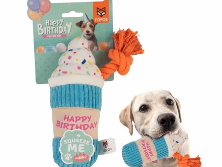 Fofos Birthday Drink Dog Toy Discount