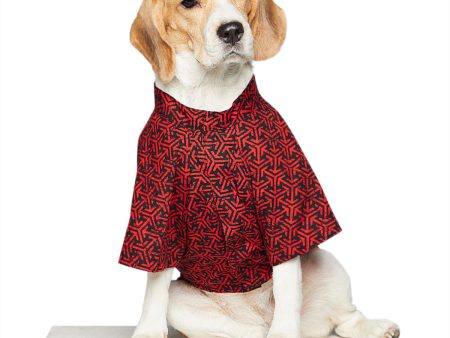 beboji Red Tessellation Dog Shirt Supply